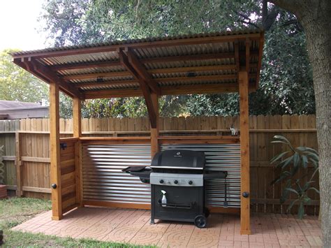 fabricate an aluminum cover over outdoor grill area|outdoor grill shelter designs.